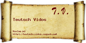 Teutsch Vidos névjegykártya